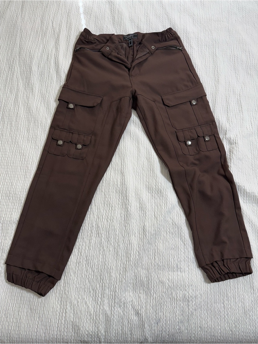 Forever 21 Men's Dark Brown Cargo Joggers